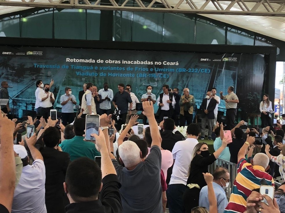 Jair Bolsonaro em evento em Tianguá (CE)  — Foto: Mateus Ferreira/SVM
