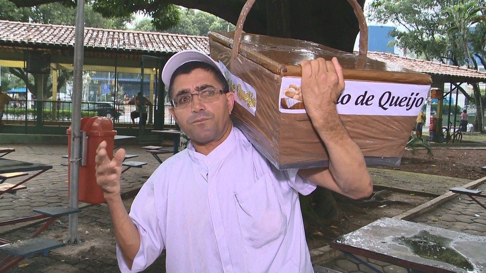O vendendor de pão de queijo Davi também foi vítima de notícias falsas — Foto: Reprodução/TV Gazeta