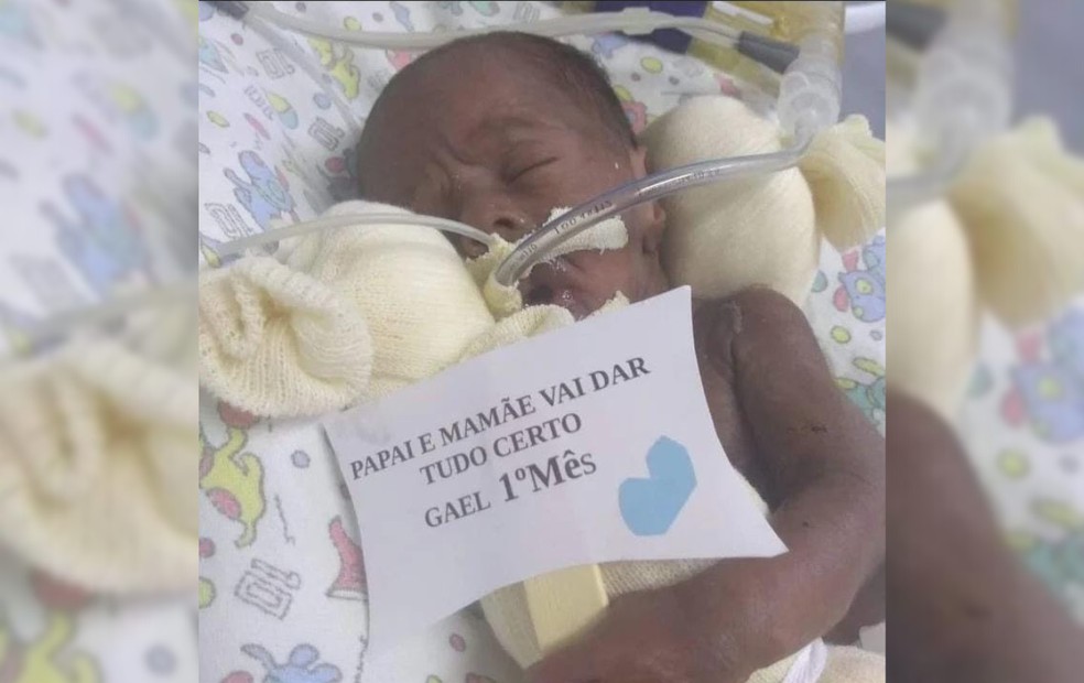 Pai pede ajuda na web após ser impedido de visitar filho em hospital de Bauru — Foto: Rodrigo Machado /Arquivo pessoal