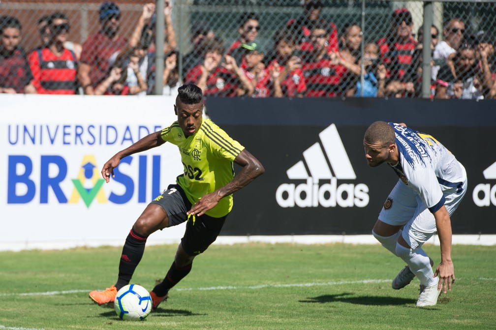 Bruno Henrique atuou ao lado de Gabigol no jogo-treino do Flamengo � Foto: Alexandre Vidal/Flamengo