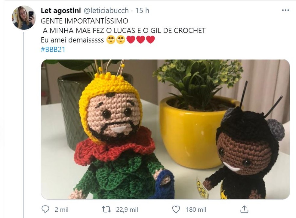 Postagem da filha de Lilian Bucch viralizou — Foto: Reprodução/Twitter