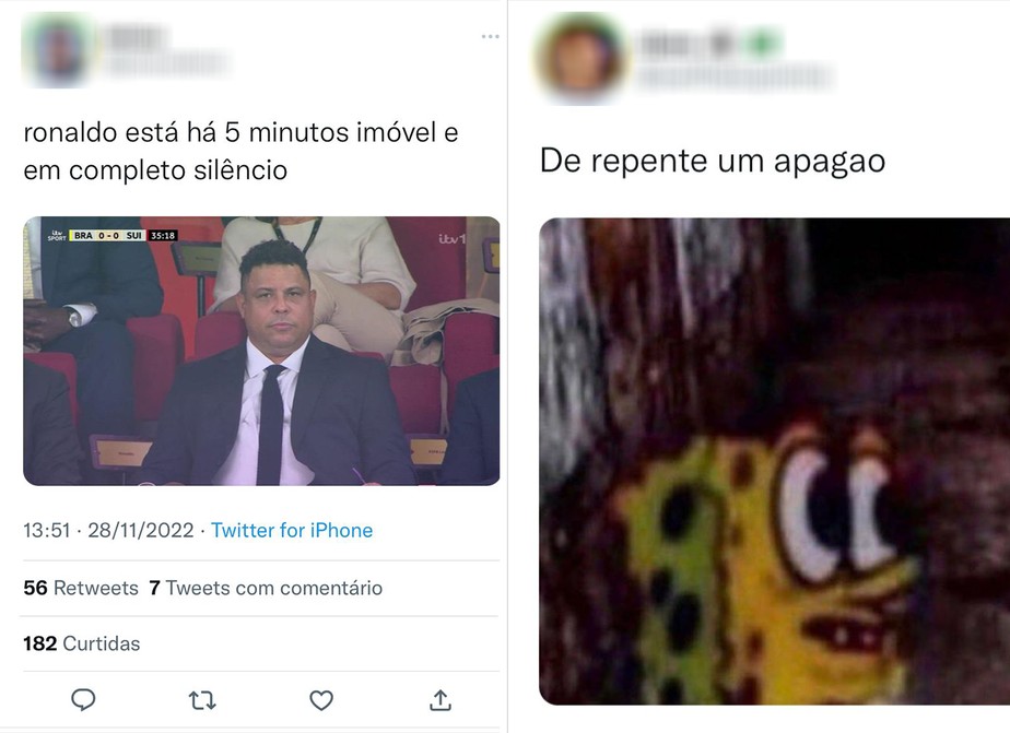Internaturas fazem memes sobre o segundo jogo da seleção brasileira na Copa