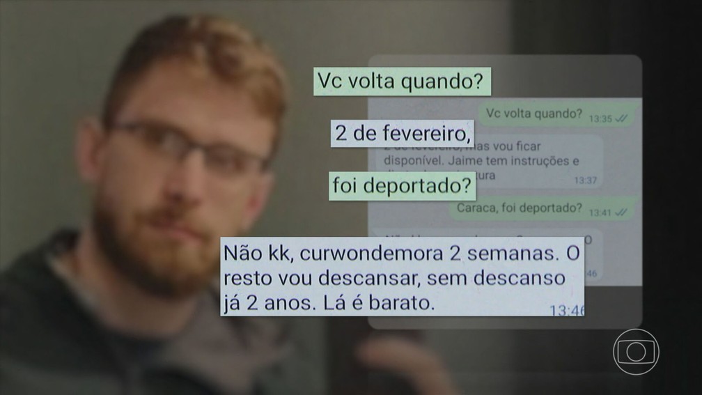 Gerhard Daniel Campos Vittich chegou a dizer que voltaria ao Brasil quando já estava retornando para a Rússia — Foto: Reprodução