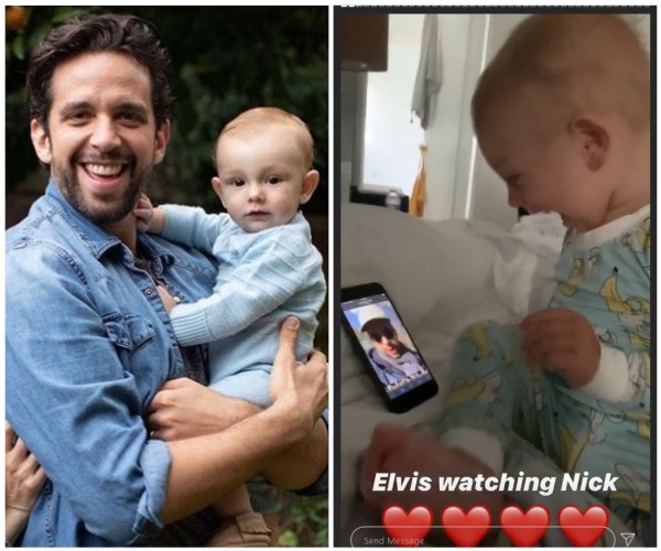 Nick Cordero e o filho Elvis Eduardo (Foto: Instagram)
