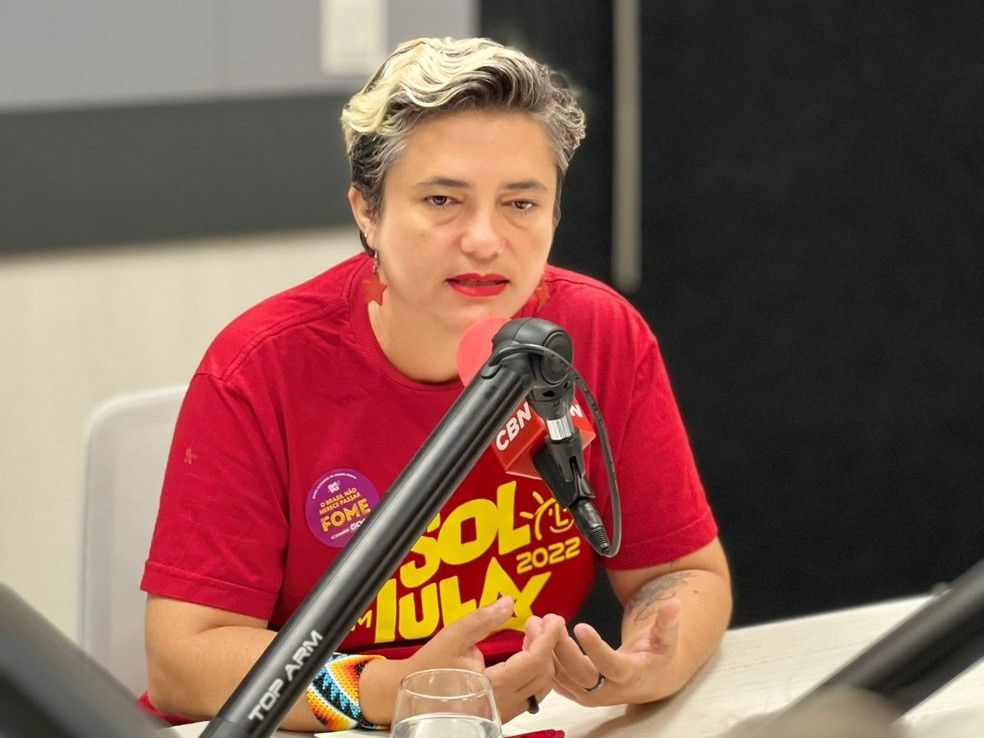 Adjany Simplicio foi a candidata do Psol ao Governo da Paraíba — Foto: Elza Cruz/TV Cabo Branco