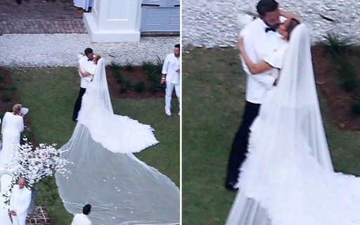 Jennifer Lopez e Ben Affleck dão beijão em novas fotos da segunda cerimônia de casamento 