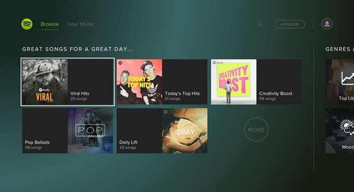 App do Spotify permite ouvir música em segundo plano durante partidas no console (Divulgação/Spotify)