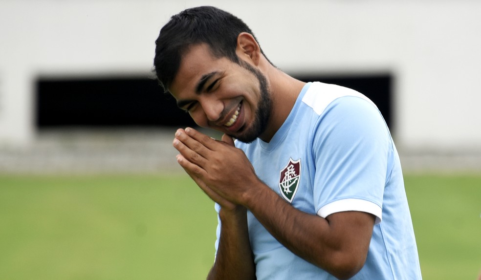 Sornoza em treino do Fluminense — Foto: MAILSON SANTANA/FLUMINENSE FC.