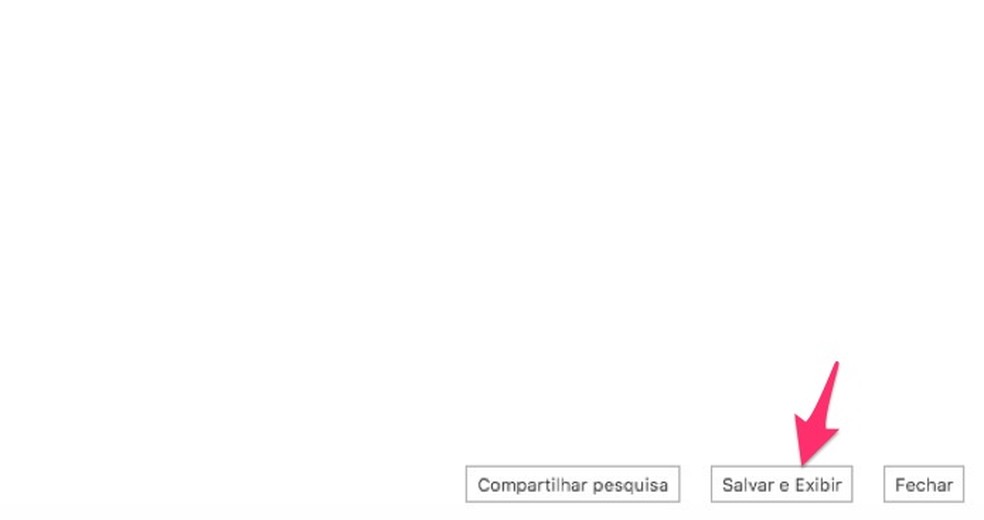 AÃ§Ã£o para salvar e exibir uma pesquisa criada no Excel Online â€” Foto: ReproduÃ§Ã£o/Marvin Costa