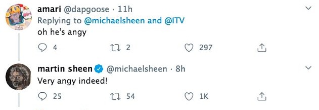 A resposta do ator Michael Sheen à fã que brincou com sua irritação (Foto: Twitter)