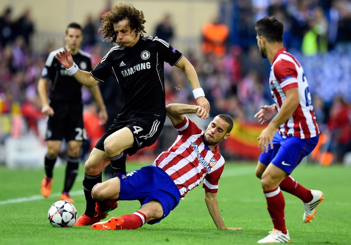 David Luiz Atlético de Madri x Chelsea (Foto: AFP)