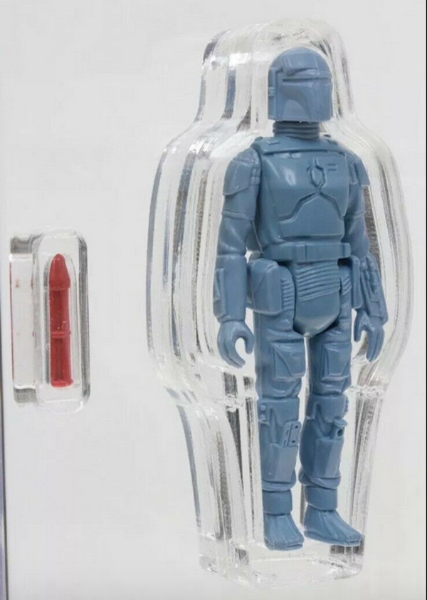 O protótipo do bonequinho do personagem Boba Fett, da franquia Star Wars, colocado em leilão na internet (Foto: Divulgação)