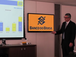 Ivan de Souza Monteiro, vice-presidente de gestão financeira e de relação com os investidores, apresenta balanço do 3º tri (Foto: Gabriela Gasparin/G1)