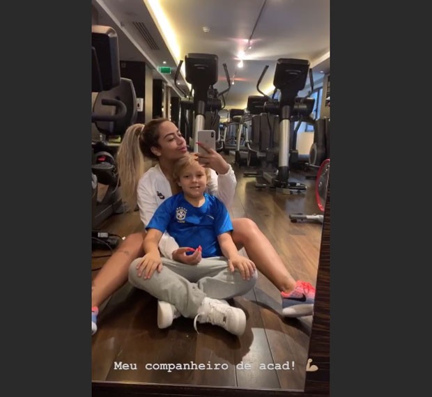 Rafaella e Davi Lucca: "companheiro de academia" (Foto: Reprodução / Instagram)