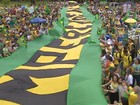 Manifestantes pedem a saída de Dilma em parque de Porto Alegre