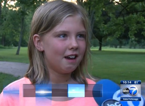 Menina de 9 anos salvou bebê e agora está sendo chamada de "anjo da guarda" (Foto: Reprodução/YouTube)