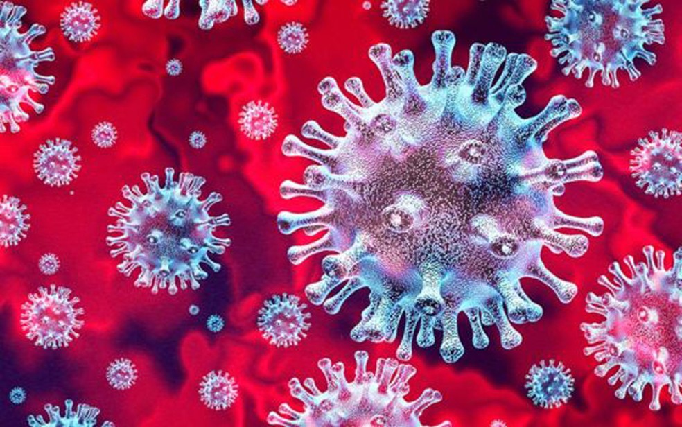 Representação do novo coronavírus — Foto: Getty Images/BBC
