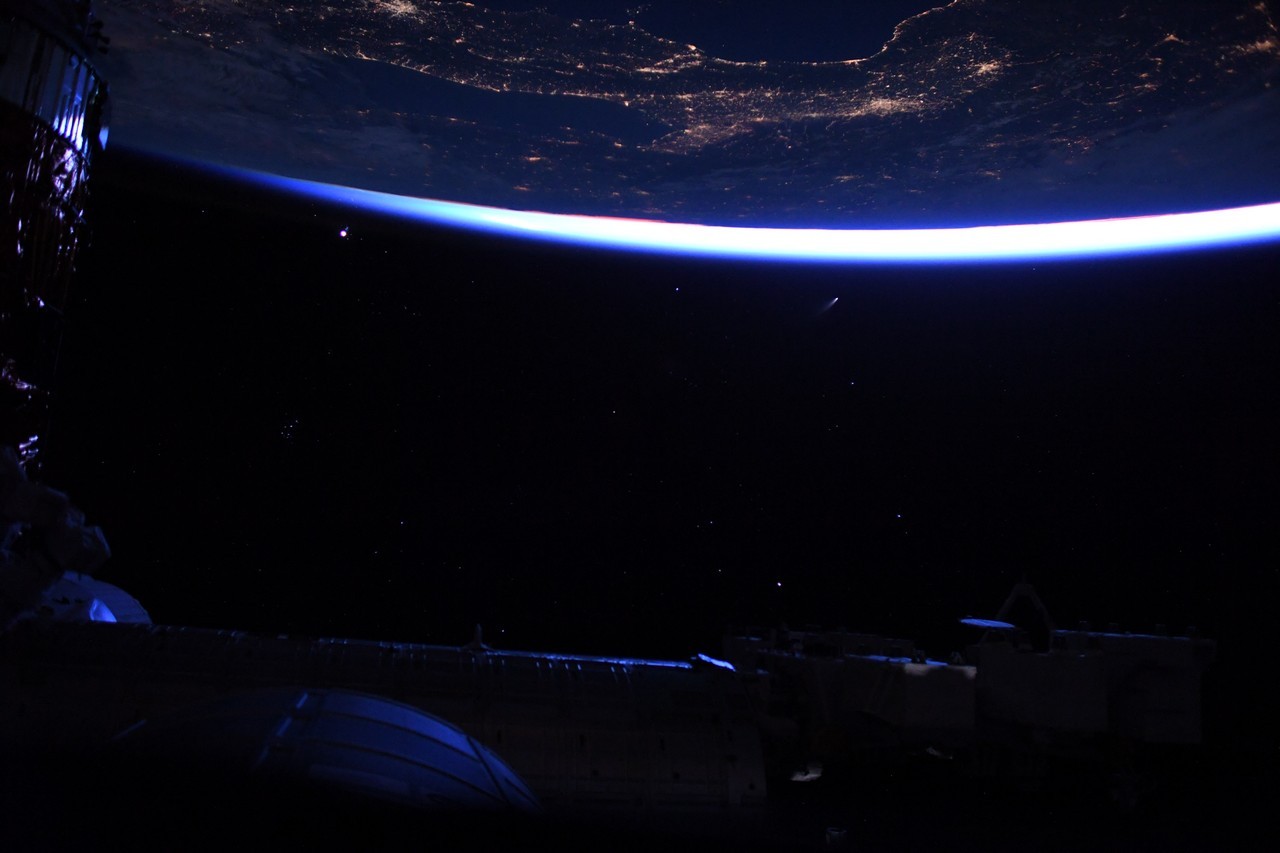 Fotografia feita pelo astronauta da ISS, Bob Behnken (Foto: Reprodução/Twitter)