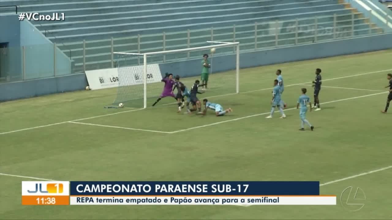 Paraense Sub-17: Re-Pa termina empatado e Paysandu avança para a semifinal