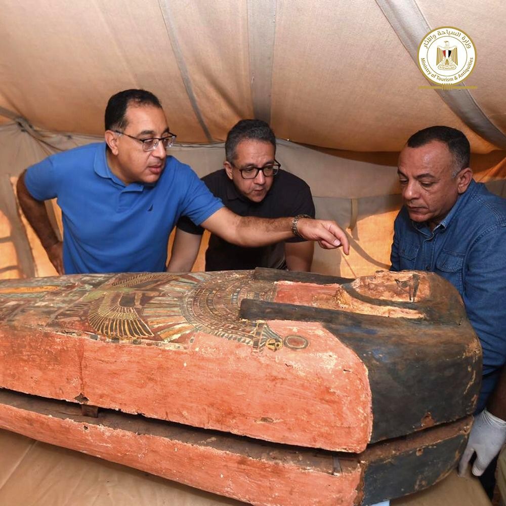 Uma das tumbas encontradas em Saqqara (Foto: Ministry of Tourism and Antiquities وزارة السياحة والآثار)