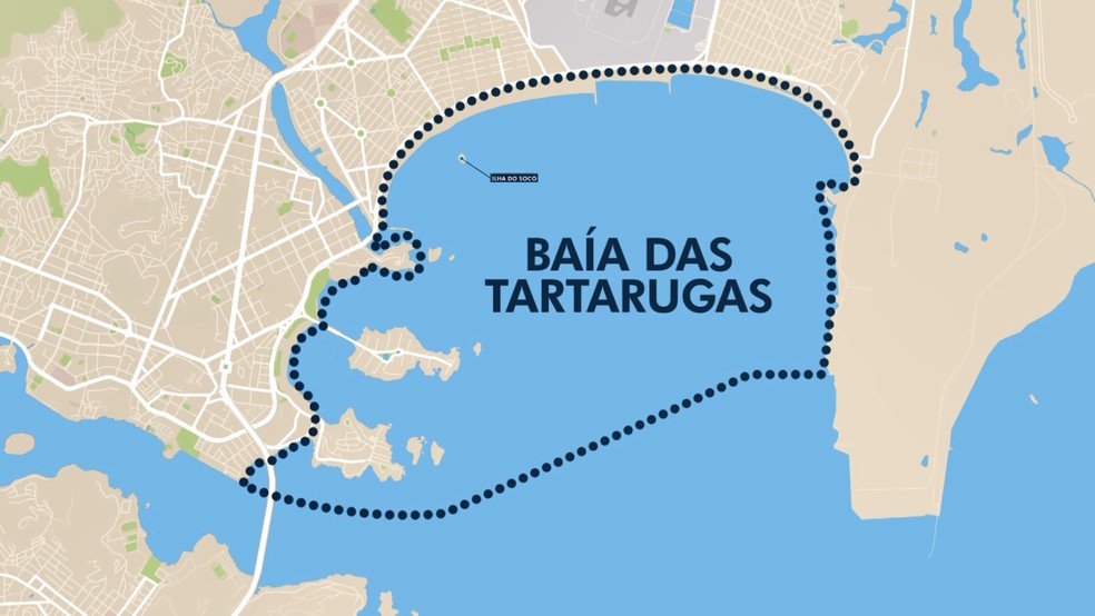 Área de protenção ambiental é conhecida como Baía das Tartarugas, no ES  — Foto: Reprodução/ TV Gazeta 