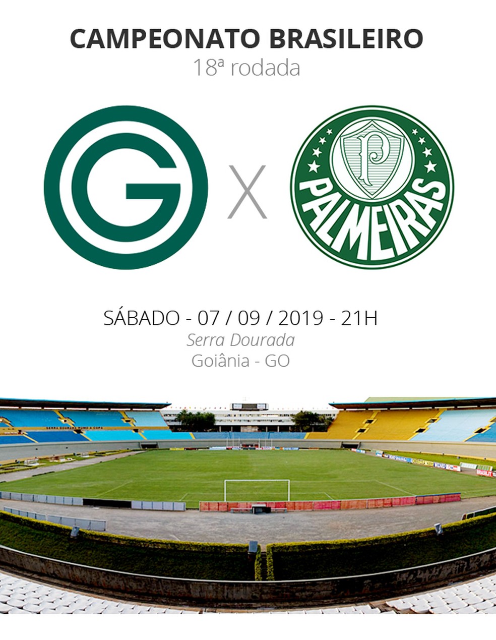 Vai passar o jogo do Palmeiras e Goiás?