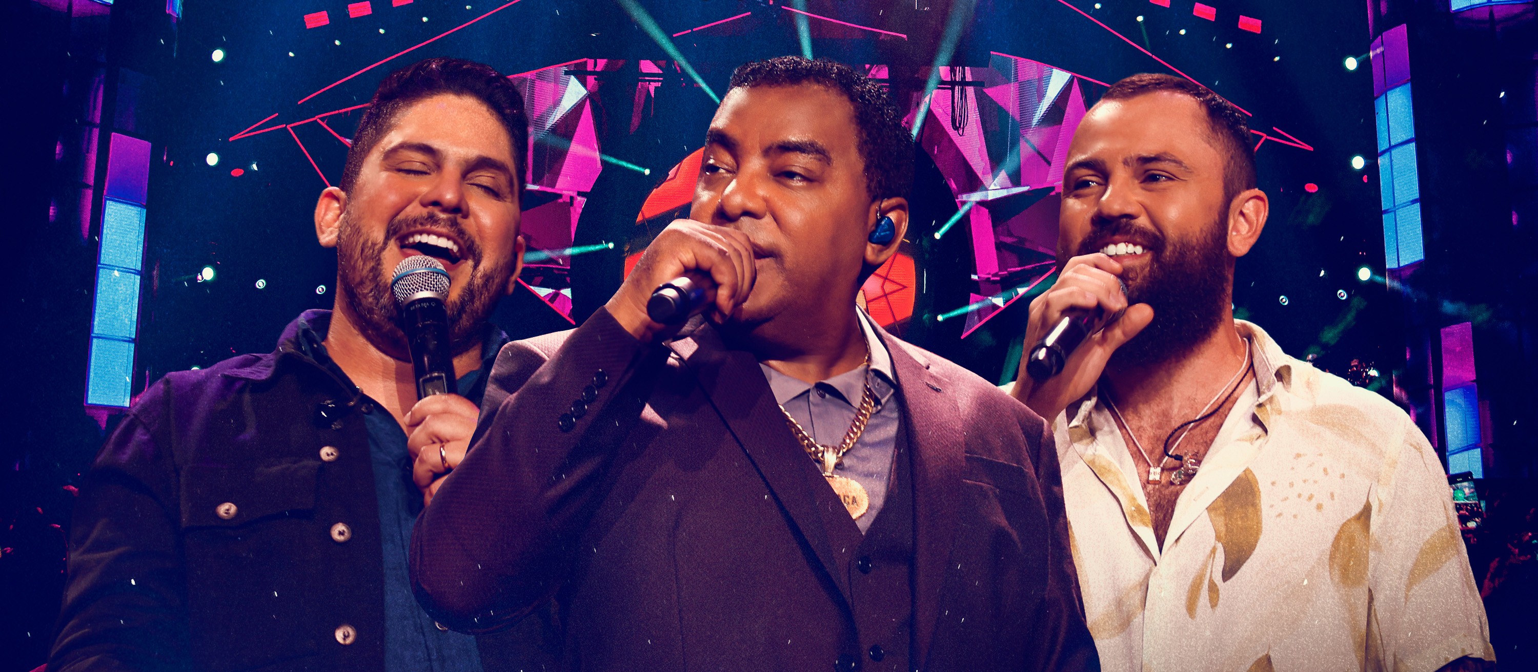 Raça Negra faz aliança com Jorge & Mateus ao concluir edição de álbum gravado em arena catarinense