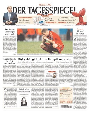 Capa de jornal alemão destaca derrota do Bayern (Foto: Reprodução)