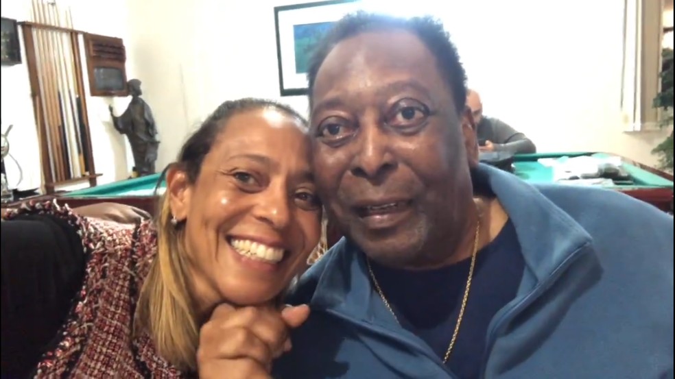 Flavia Nascimento e Pelé — Foto: Reprodução/Instagram 