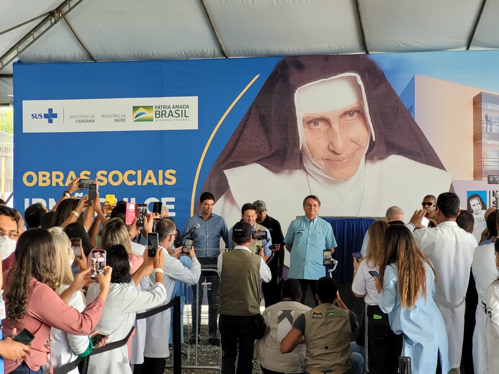 Bolsonaro visita sede da Osid em Salvador â Foto: Eric Luis Carvalho / g1 Bahia