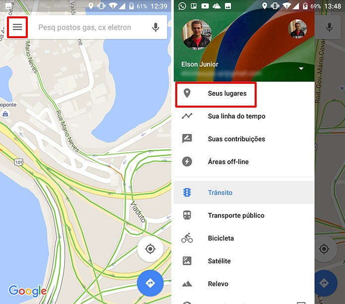 Usuário pode editar apelidos de etiquetas já existentes no Google Maps (Foto: Reprodução/Elson de Souza)