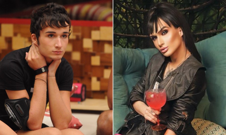 O ex-BBB Serginho Orgastic: à esquerda, na 10ª edição do reality show; à direita, hoje