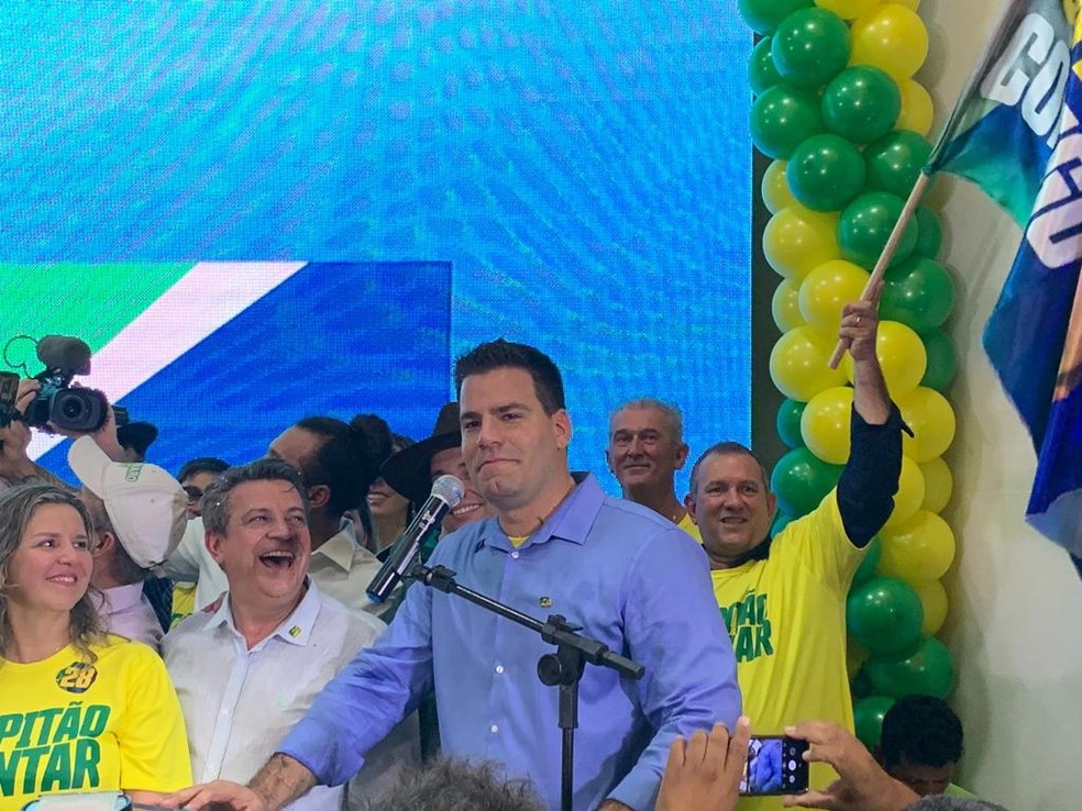Capitão Contar é candidato ao governo de Mato Grosso do Sul pelo PRTB — Foto: TV Morena/ Reprodução