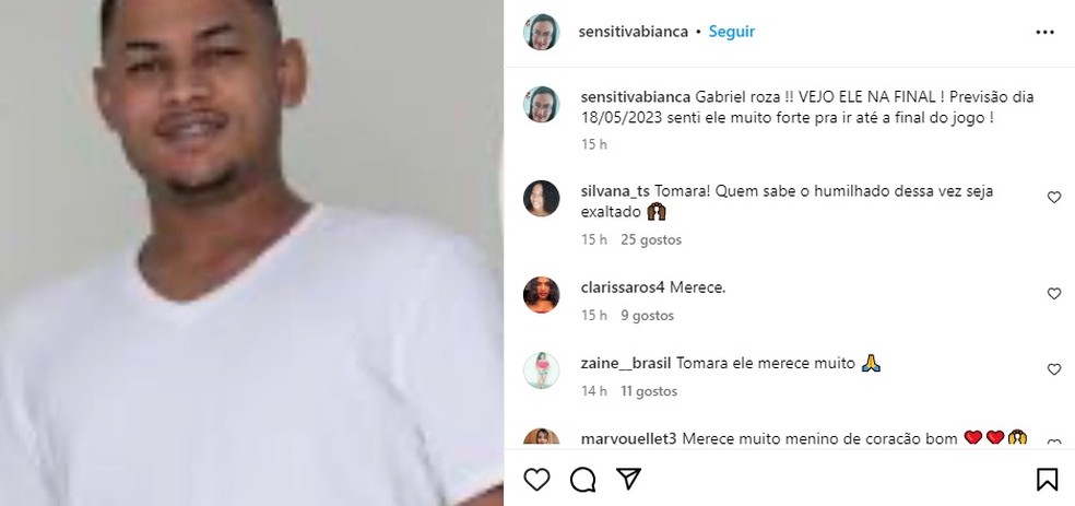 Post da sensitiva Bianca Godoi &mdash; Foto: Reprodu&ccedil;&atilde;o/Instagram
