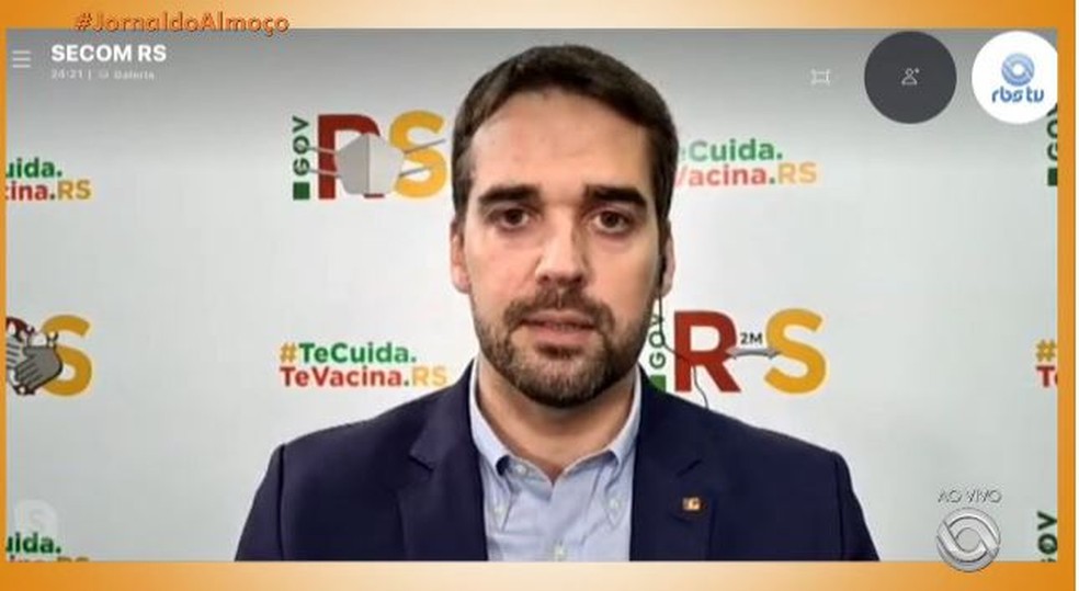 Governador Eduardo Leite  — Foto: Reprodução/RBS TV
