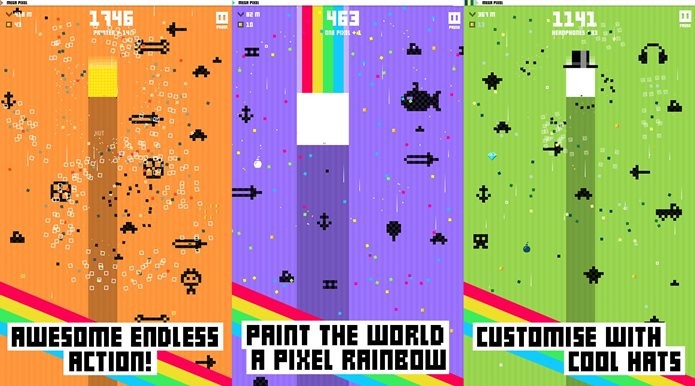 Divertido game casual onde você é um pixel morto (Foto: Divulgação / Chillingo)