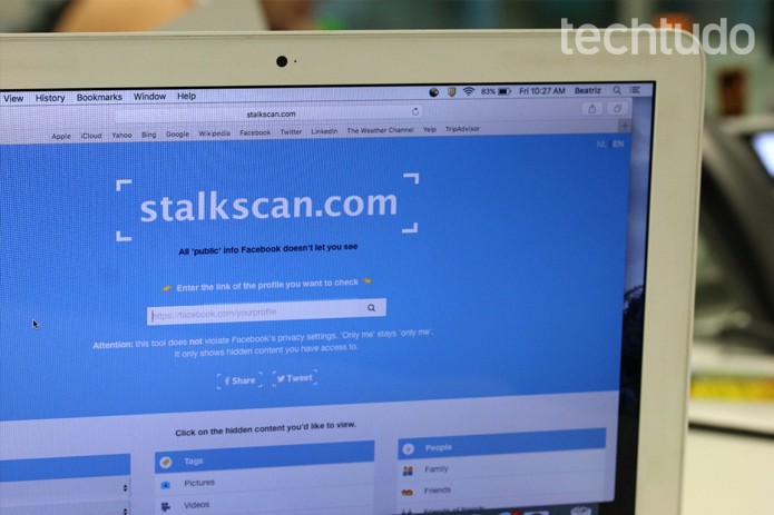 Stalkscan (Foto: Carolina Ochsendorf/TechTudo )