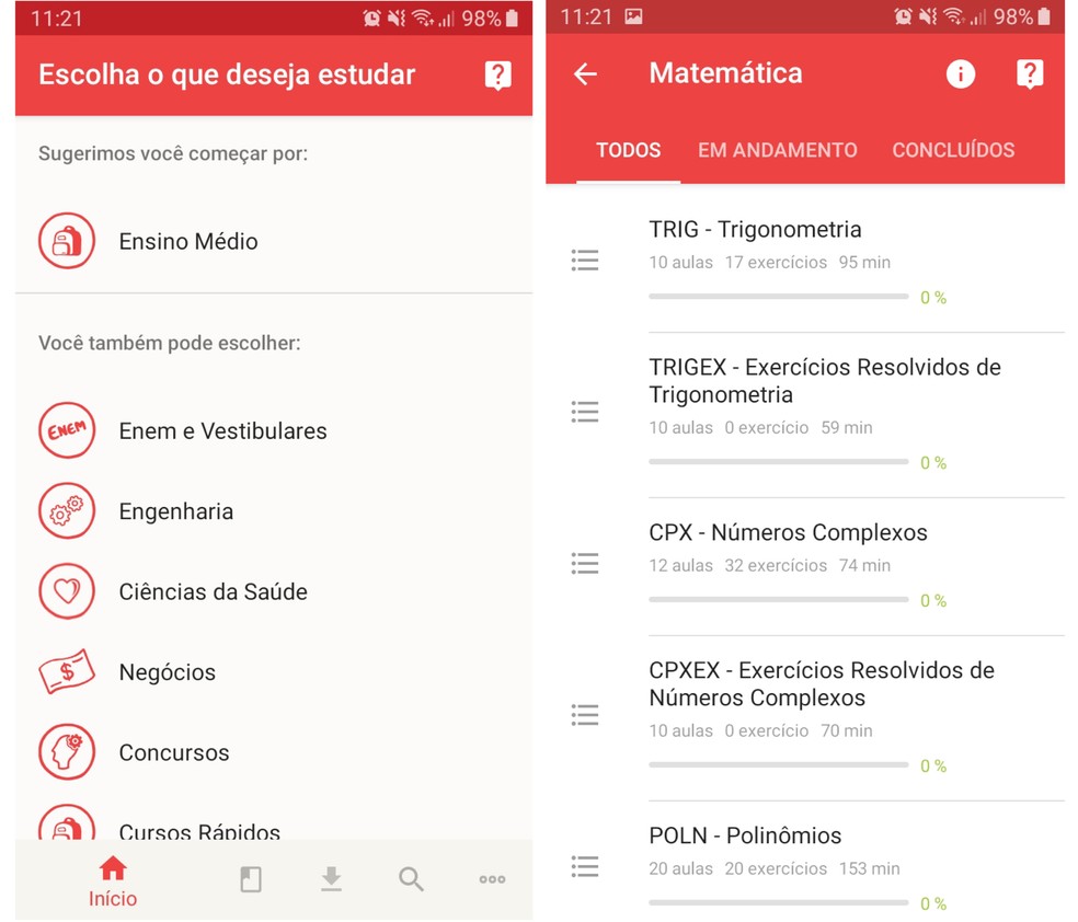 O Me Salva! é uma ferramenta do cursinho preparatório online para quem deseja fazer o Enem — Foto: Reprodução/Graziela Silva