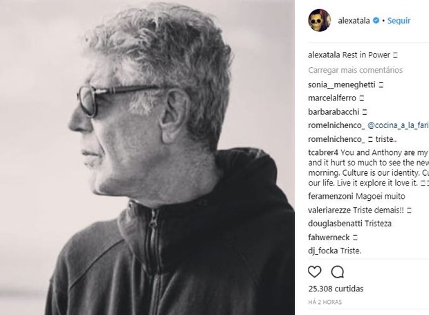 Post do chef Alex Atala (Foto: Instagram/Reprodução)