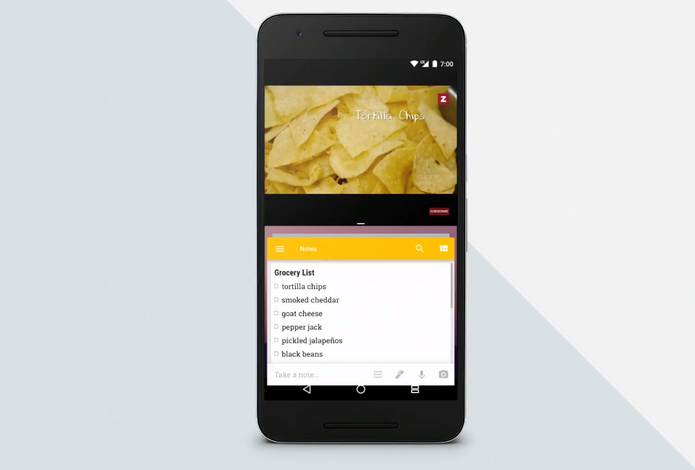 Android N permitirá usar dois apps ao mesmo tempo na tela (Foto: Reprodução/Google)