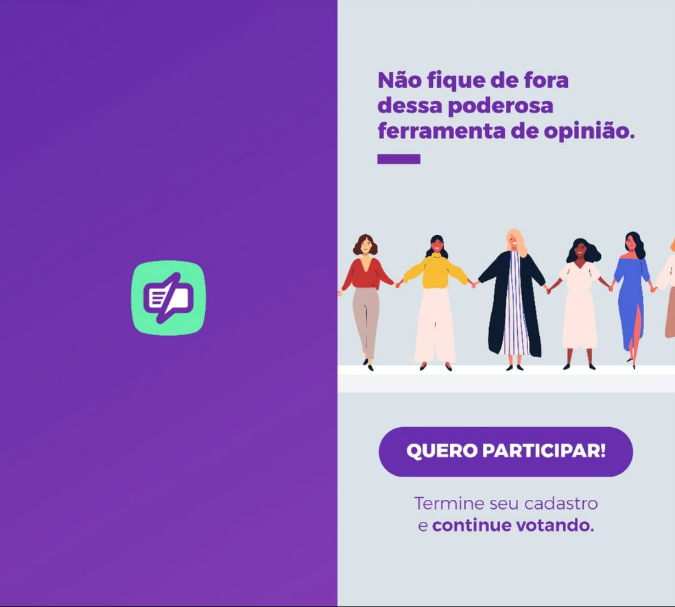 O Quinto é uma ferramenta de opinião que busca fortalecer a democracia  — Foto: Reprodução/Clara Fabro 