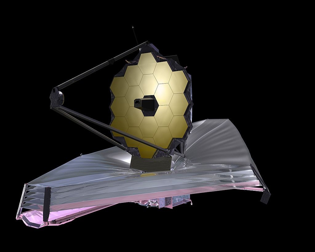 Concepção artística do Telescópio James Webb, o observatório espacial mais complexo do mundo (Foto: Nasa)