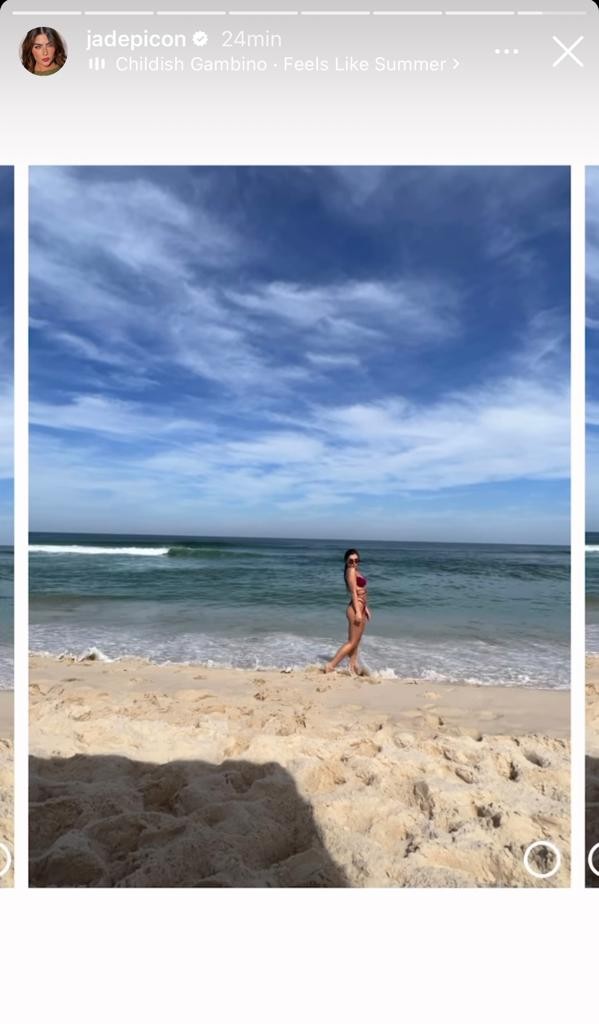 Jade Picon na praia (Foto: Reprodução/Instagram)