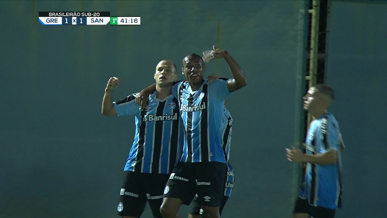 Grêmio 1 x 1 Santos - Gols do jogo - Campeonato Brasileiro Sub-20