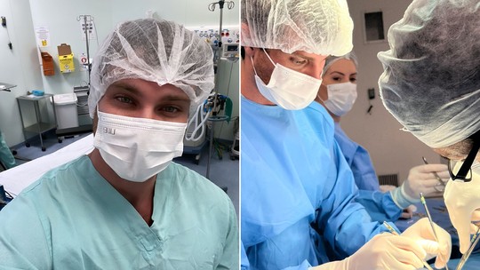 Ex-BBB Lucas Bissoli mostra rotina como médico em centro cirúrgico