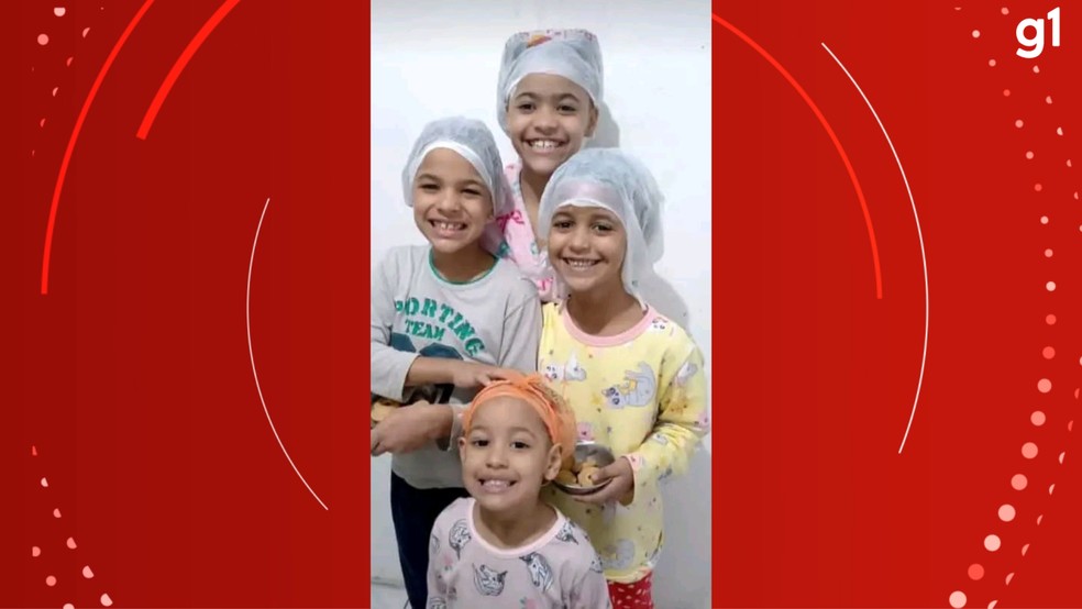 Os irmãos mortos em Alvorada: Yasmin Antunes Lemos, de 11 anos; Donavan Antunes Lemos, de 8 anos; Giovanna Antunes Lemos, de 6 anos; e Kimberlly Antunes Lemos, de 3 anos. — Foto: Arquivo pessoal