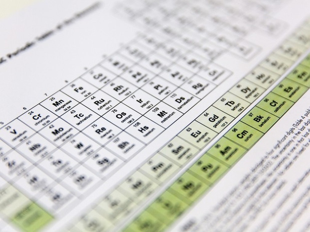 A tabela periÃ³dica dos elementos quÃ­micos ajudou a sistematizar e a organizar o conhecimento cientÃ­fico â€” Foto: Marcelo Brandt/G1