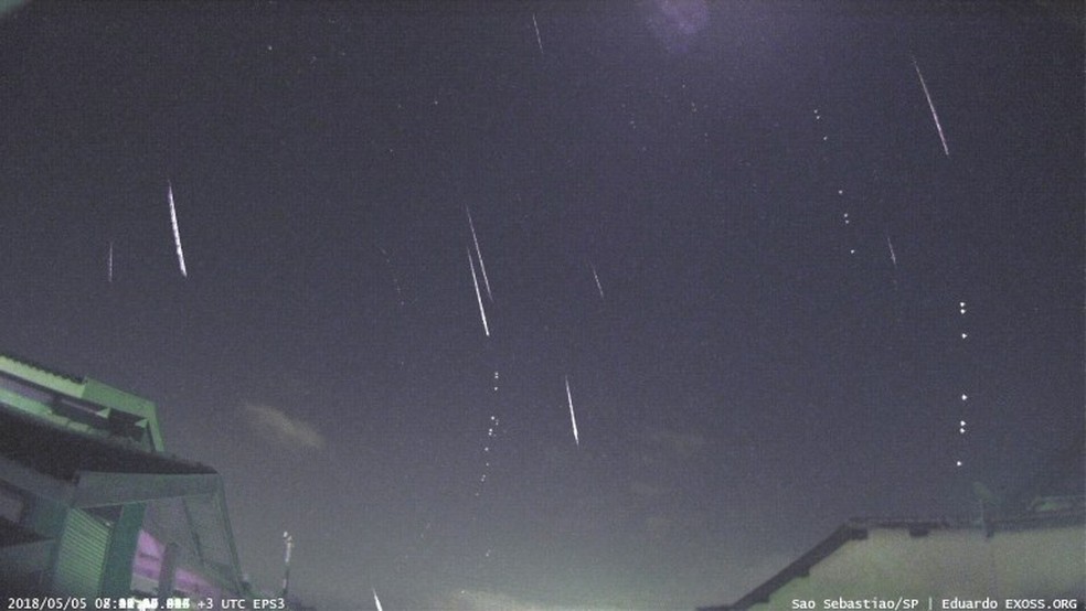 Imagem da Chuva de Meteoros de 2018 — Foto: Divulgação/Exoss