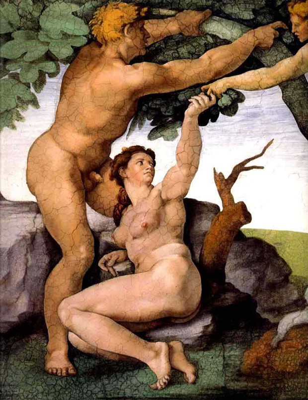 Adão e Eva Michelangelo (Foto: reprodução)