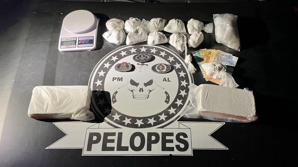 PM apreende 3 kg de cocaína em Arapiraca